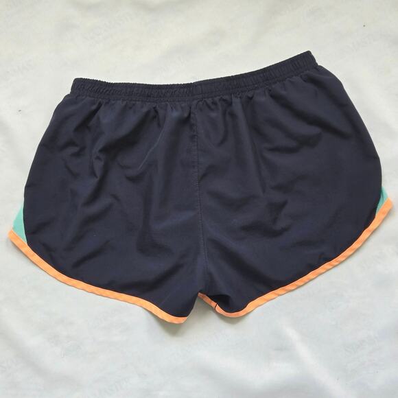 Nike Youth Girls Running Shorts. Size Large. Blue With Orange And Green Trim. - Picture 3 of 6